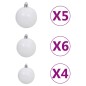 vidaXL Árbol de Navidad artificial con bisagras 150 LED y bolas 150 cm vidaXL Árbol de Navidad artificial con bisagras 150 LED y bolas 150 cm