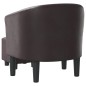 vidaXL Sillón con taburete cuero sintético marrón vidaXL Sillón con taburete cuero sintético marrón