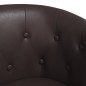 vidaXL Sillón con taburete cuero sintético marrón vidaXL Sillón con taburete cuero sintético marrón