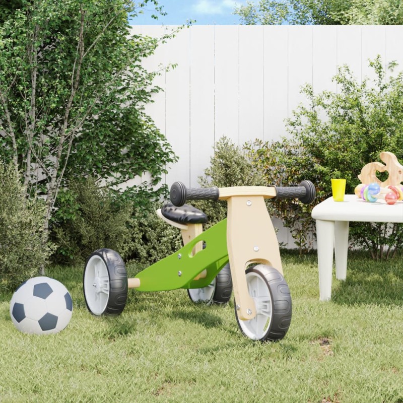 vidaXL Bicicleta de equilibrio para niños 2 en 1 verde vidaXL Bicicleta de equilibrio para niños 2 en 1 verde