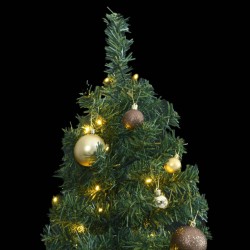 vidaXL Árbol de Navidad estrecho con 300 LED y bolas 270 cm