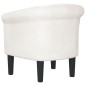vidaXL Sillón cuero sintético blanco vidaXL Sillón cuero sintético blanco