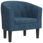 vidaXL Sillón de terciopelo azul oscuro vidaXL Sillón de terciopelo azul oscuro