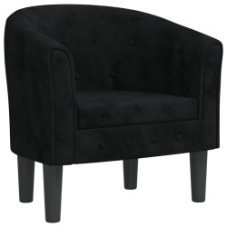 vidaXL Sillón de terciopelo negro