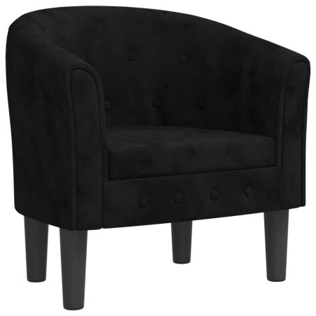 vidaXL Sillón de terciopelo negro