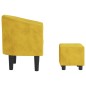 vidaXL Sillón con taburete terciopelo amarillo vidaXL Sillón con taburete terciopelo amarillo