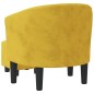 vidaXL Sillón con taburete terciopelo amarillo vidaXL Sillón con taburete terciopelo amarillo