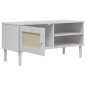 vidaXL Mueble de TV SENJA aspecto ratán madera pino blanco 106x40x49cm vidaXL Mueble de TV SENJA aspecto ratán madera pino blanco 106x40x49cm