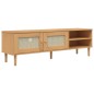 vidaXL Mueble de TV SENJA aspecto ratán madera pino marrón 158x40x49cm vidaXL Mueble de TV SENJA aspecto ratán madera pino marrón 158x40x49cm