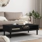 vidaXL Mesa de centro SENJA aspecto ratán madera negro 100x55x33 cm