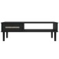 vidaXL Mesa de centro SENJA aspecto ratán madera negro 100x55x33 cm