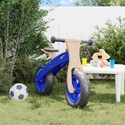 vidaXL Bicicleta sin pedales para niños con neumáticos de aire azul