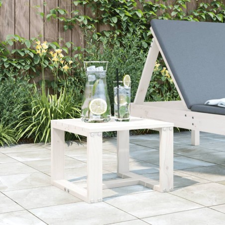 vidaXL Mesa auxiliar de jardín madera maciza pino blanco 40x38x28,5 cm