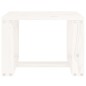 vidaXL Mesa auxiliar de jardín madera maciza pino blanco 40x38x28,5 cm