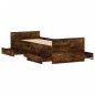 vidaXL Estructura de cama con cabecero piecero roble ahumado 75x190 cm vidaXL Estructura de cama con cabecero piecero roble ahumado 75x190 cm