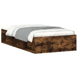 vidaXL Estructura de cama roble ahumado 90x200 cm