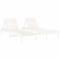 vidaXL Tumbonas 2 unidades madera maciza de pino blanco 199,5x60x74 cm vidaXL Tumbonas 2 unidades madera maciza de pino blanco 199,5x60x74 cm