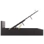 vidaXL Cama canapé hidráulica de cuero sintético negro 160x200 cm