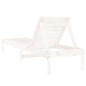 vidaXL Tumbonas 2 unidades madera maciza de pino blanco 199,5x60x74 cm vidaXL Tumbonas 2 unidades madera maciza de pino blanco 199,5x60x74 cm