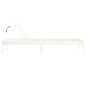 vidaXL Tumbonas 2 unidades madera maciza de pino blanco 199,5x60x74 cm vidaXL Tumbonas 2 unidades madera maciza de pino blanco 199,5x60x74 cm