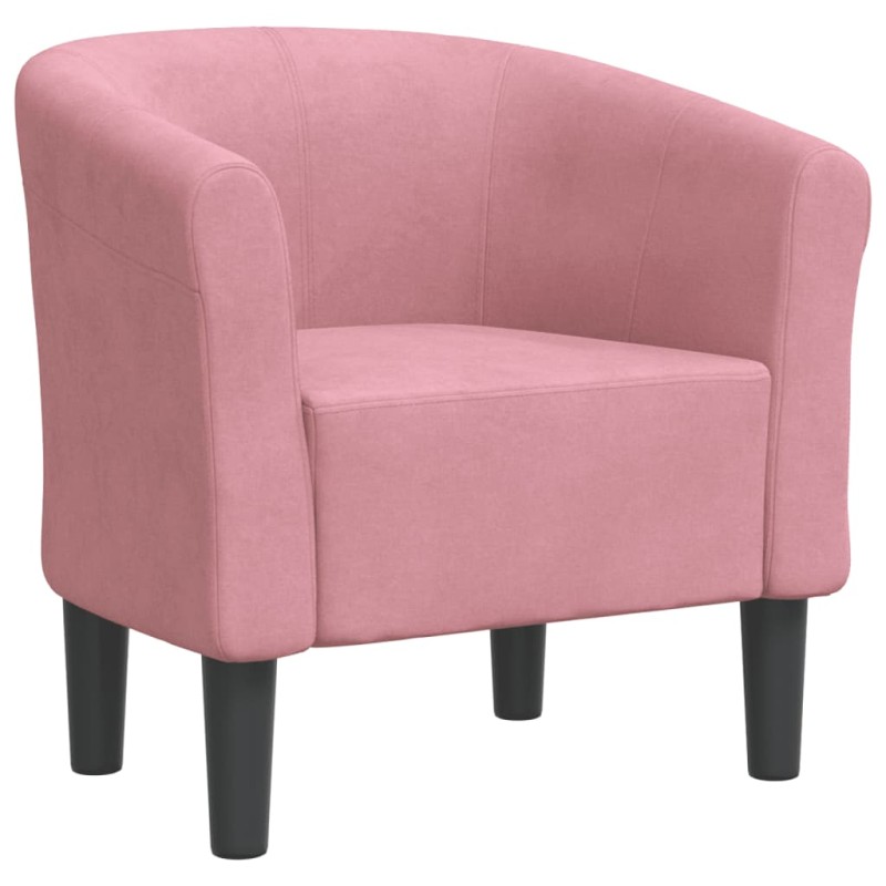 vidaXL Sillón de terciopelo rosa vidaXL Sillón de terciopelo rosa