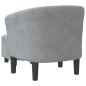 vidaXL Sillón con taburete terciopelo gris oscuro vidaXL Sillón con taburete terciopelo gris oscuro