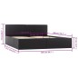 vidaXL Cama canapé hidráulica de cuero sintético negro 160x200 cm
