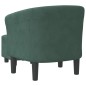 vidaXL Sillón con taburete terciopelo verde oscuro vidaXL Sillón con taburete terciopelo verde oscuro