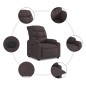 vidaXL Sillón reclinable de tela marrón oscuro vidaXL Sillón reclinable de tela marrón oscuro