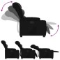 vidaXL Sillón reclinable de cuero sintético negro