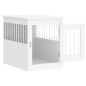 vidaXL Jaula para perros madera de ingeniería blanco 55x75x65 cm vidaXL Jaula para perros madera de ingeniería blanco 55x75x65 cm