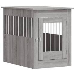 vidaXL Jaula para perros madera de ingeniería gris Sonoma 55x80x68 cm