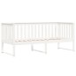 vidaXL Sofá cama madera maciza de pino blanco 80x200 cm