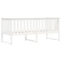 vidaXL Sofá cama madera maciza de pino blanco 80x200 cm