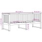vidaXL Sofá cama madera maciza de pino blanco 80x200 cm
