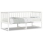 vidaXL Sofá cama madera maciza de pino blanco 90x190 cm