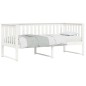 vidaXL Sofá cama madera maciza de pino blanco 90x190 cm