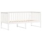 vidaXL Sofá cama madera maciza de pino blanco 90x190 cm