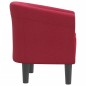 vidaXL Sillón de tela rojo tinto vidaXL Sillón de tela rojo tinto
