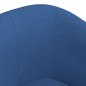 vidaXL Sillón con taburete tela azul vidaXL Sillón con taburete tela azul