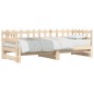 vidaXL Sofá cama extraíble madera maciza de pino 2x(80x200) cm vidaXL Sofá cama extraíble madera maciza de pino 2x(80x200) cm