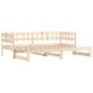 vidaXL Sofá cama extraíble madera maciza de pino 2x(80x200) cm vidaXL Sofá cama extraíble madera maciza de pino 2x(80x200) cm