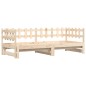vidaXL Sofá cama extraíble madera maciza de pino 2x(80x200) cm vidaXL Sofá cama extraíble madera maciza de pino 2x(80x200) cm