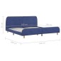 vidaXL Estructura de cama de tela azul 160x200 cm vidaXL Estructura de cama de tela azul 160x200 cm
