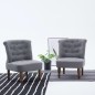 vidaXL Sillones franceses 2 unidades de tela gris claro vidaXL Sillones franceses 2 unidades de tela gris claro