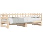 vidaXL Sofá cama extraíble madera maciza de pino 2x(90x190) cm vidaXL Sofá cama extraíble madera maciza de pino 2x(90x190) cm
