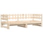 vidaXL Sofá cama extraíble madera maciza de pino 2x(90x190) cm vidaXL Sofá cama extraíble madera maciza de pino 2x(90x190) cm
