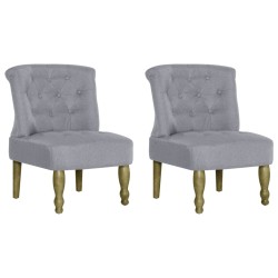 vidaXL Sillones franceses 2 unidades de tela gris claro