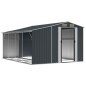vidaXL Cobertizo de jardín acero galvanizado antracita 277x365,5x179cm vidaXL Cobertizo de jardín acero galvanizado antracita 277x365,5x179cm