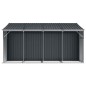 vidaXL Cobertizo de jardín acero galvanizado antracita 277x365,5x179cm vidaXL Cobertizo de jardín acero galvanizado antracita 277x365,5x179cm